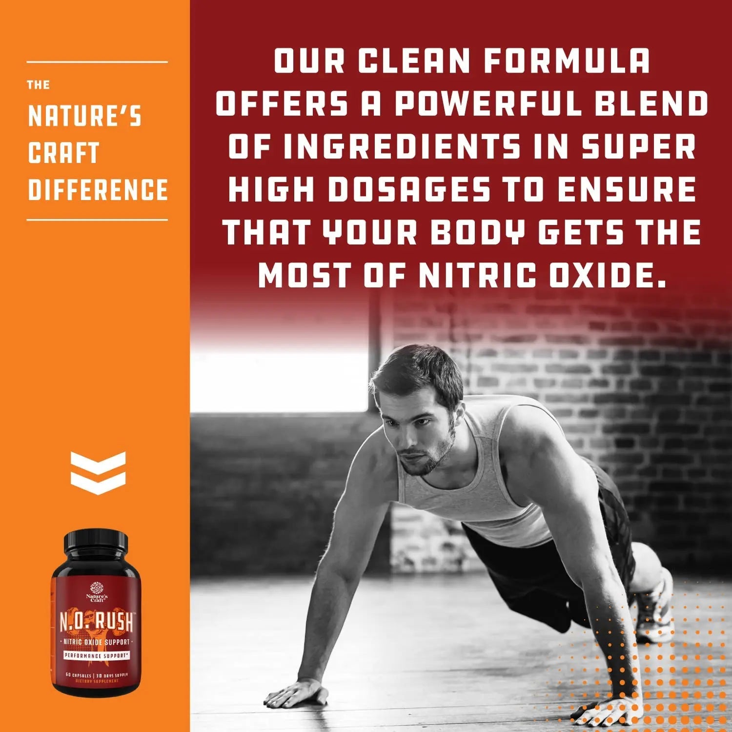 Nitric Oxide Support Pills - Natural Workout Supplement & Exercise Enhancer - Boost Energy Natures Craft Au supplements