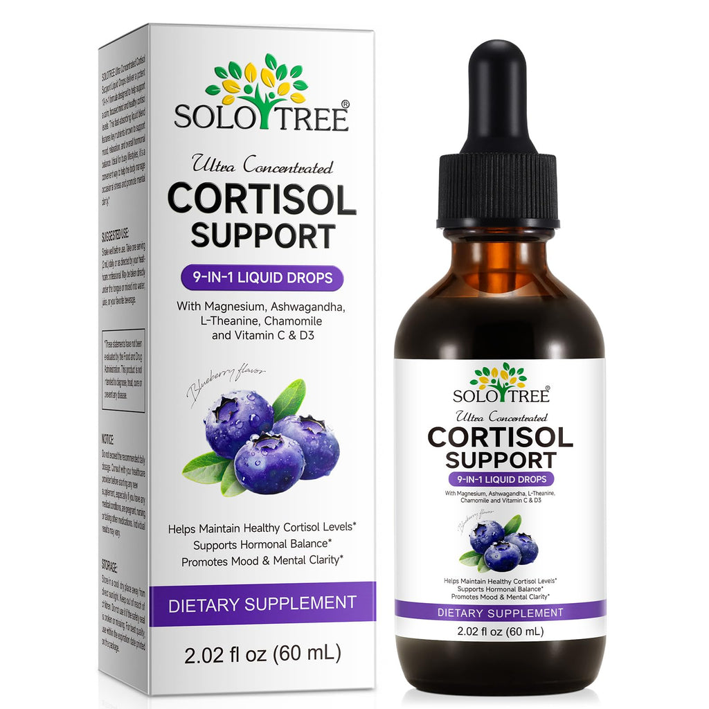 NIFEISHI Cortisol Reducer & Manager Liquid Drops for Women & Men | Cortisol Supplements with Ashwagandha & Magnesium | 9-in-1 Stress & Mood Support, Blueberry Flavor-2.02 floz NIFEISHI Au supplements