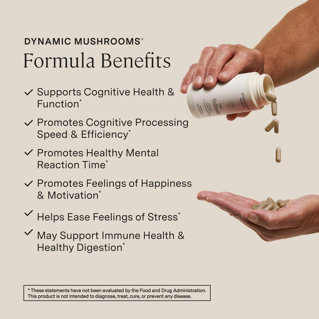 Stonehenge Health Dynamic Mushrooms 1,400 mg – 5 Mushroom Complex (Lion’s Mane, Reishi, Chaga, Maitake, Shiitake) – 100% Fruiting Bodies, Nootropic – Brain, Memory, Focus & Immune Support – 60 Caps Stonehenge Health Au supplements