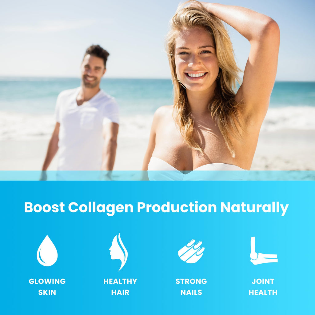 NutraChamps Collagen Boosting Gummies, Collagen Booster Gummy for Natural Collagen Production, Vegan Pectin Supplements Chews for Women & Men,
