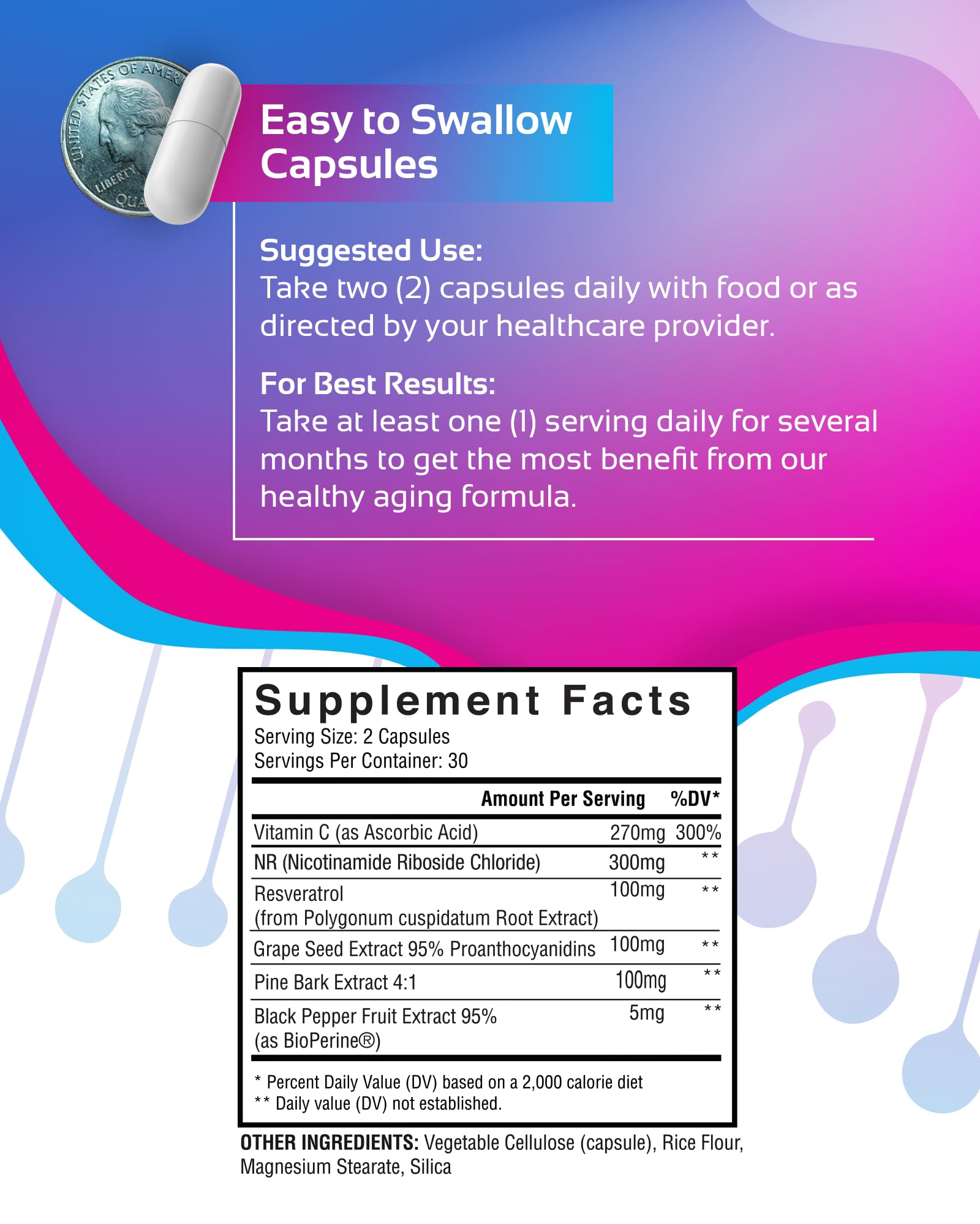 NR + Resveratrol Supplement - Increase NAD, DNA & Cellular Health, Longevity, Vitality. 5-in-1 Anti Aging Formula w/ Nicotinamide Riboside, Trans Resveratrol, Vitamin C, Grape Seed, Pine Bark CogniTune Au supplements
