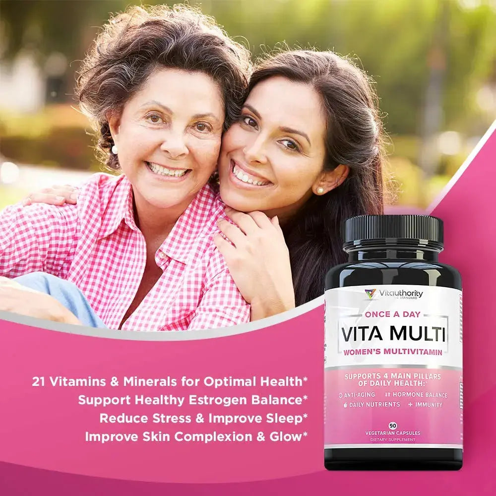 Vitauthority Multivitamin for Women Women’s Daily Multi-Vitamin Supplement with DIM, Iodine, Ashwagandha Supports Youthful Complexion Vitauthority Au supplements
