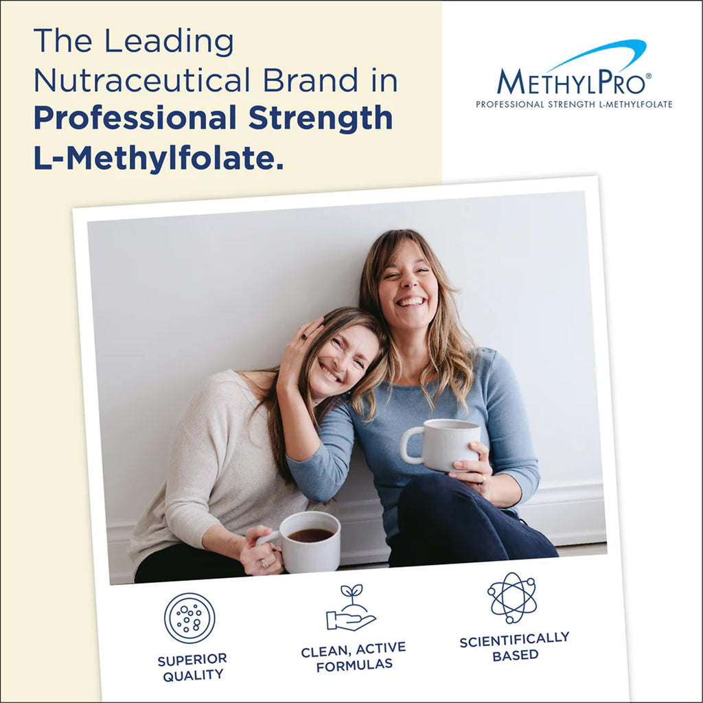 MethylPro 15mg L-Methylfolate (30 Capsules) - Professional Strength Active Methylfolate, 5-MTHF Supplement for Mood, Brain Health + Immune Support,
