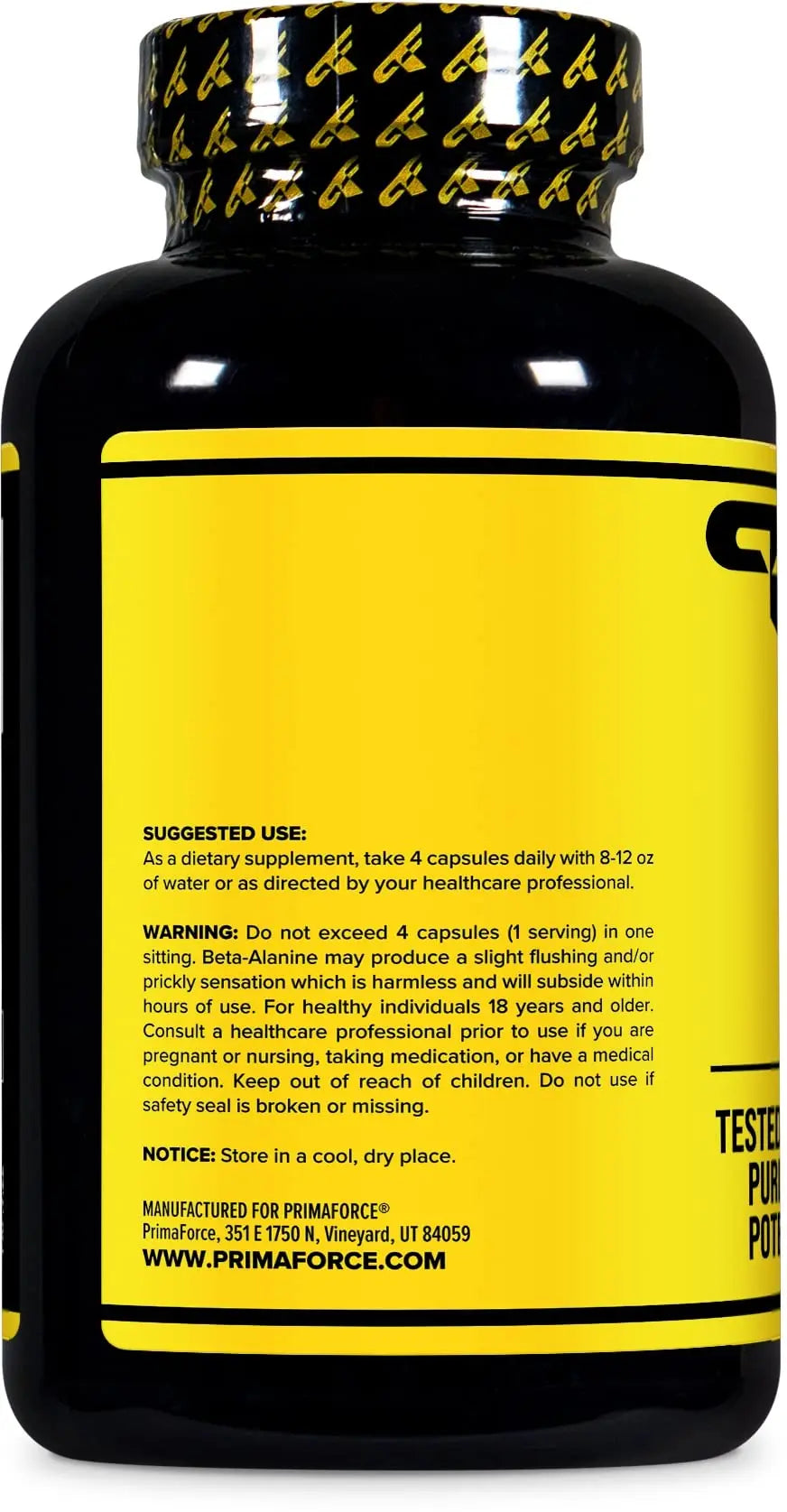 Primaforce Beta Alanine Capsules 3,400mg, 180 Capsules (45 Servings) - Potent Beta Primaforce Au supplements