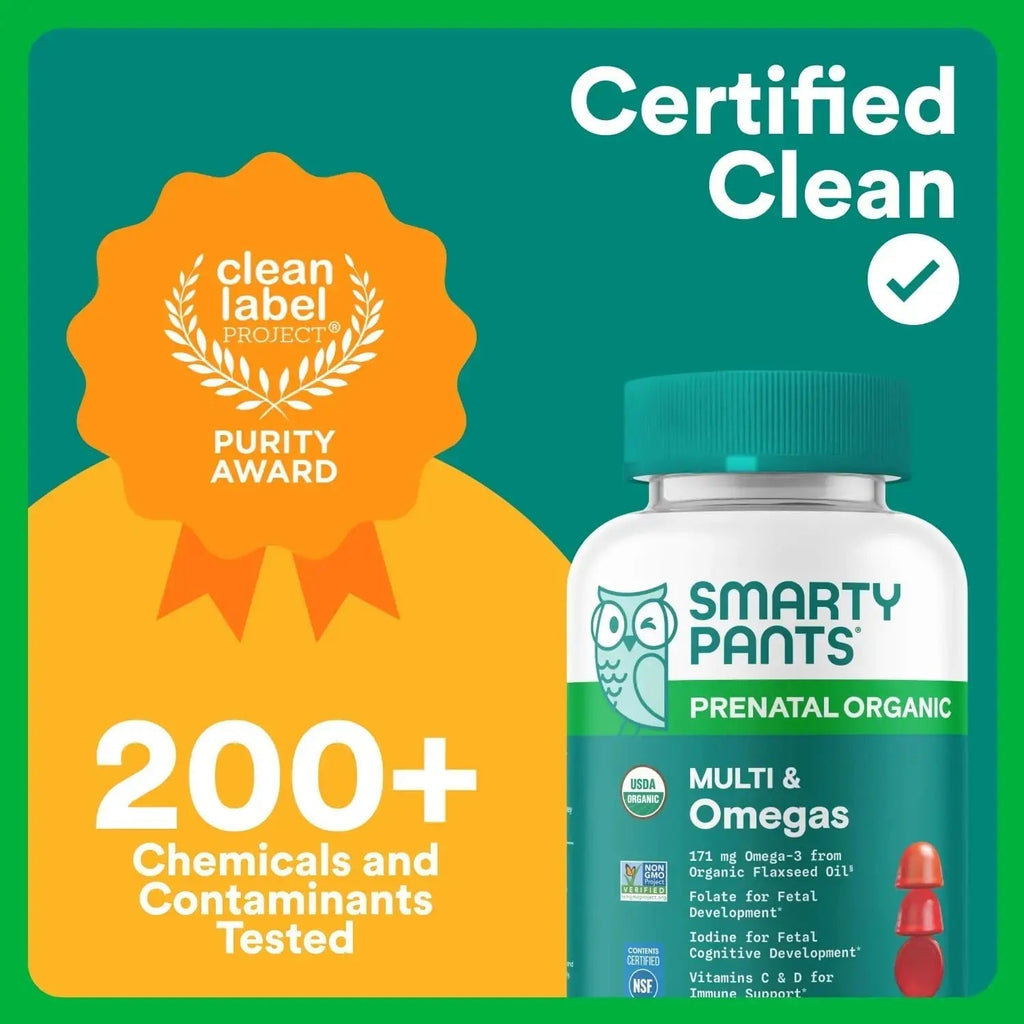 SmartyPants Organic Prenatal Vitamins for Women, Multivitamin Gummies: Biotin, Methylfolate, Omega 3 (ALA), Vitamin D3, C, Vitamin B12, B6, A, K2 & Zinc SmartyPants Au supplements