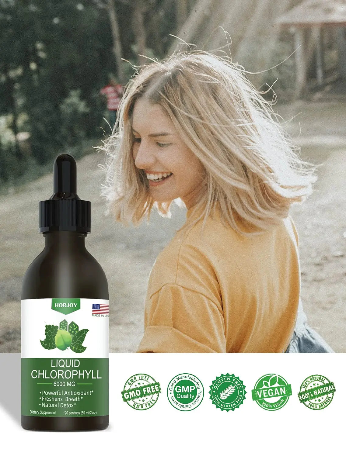 Chlorophyll Liquid Drops - 100% Natural Energy Booster and Immune Support - Internal Horjoy Au supplements