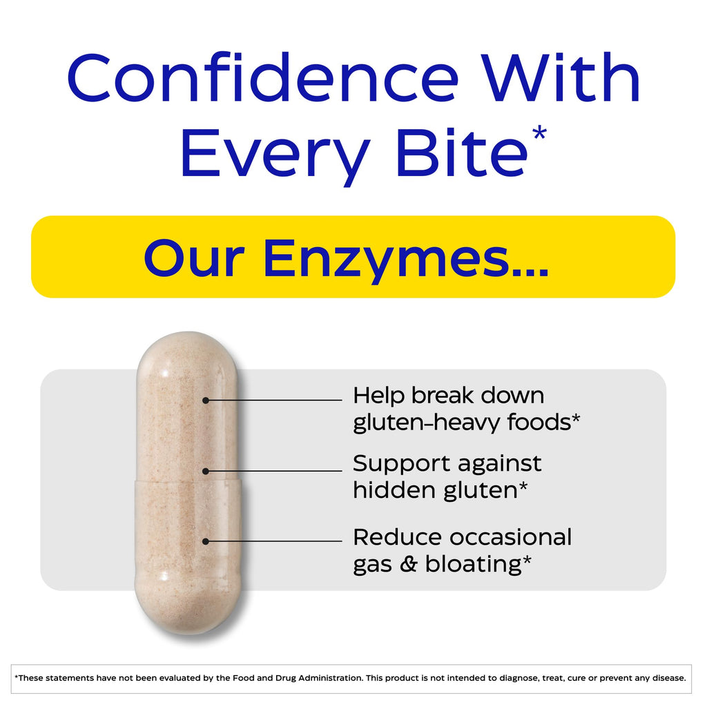 Enzymedica - GlutenEase Extra Strength, Complete Gluten & Casein Formula with Digestive Enzymes + DPP-IV, 30 Capsules