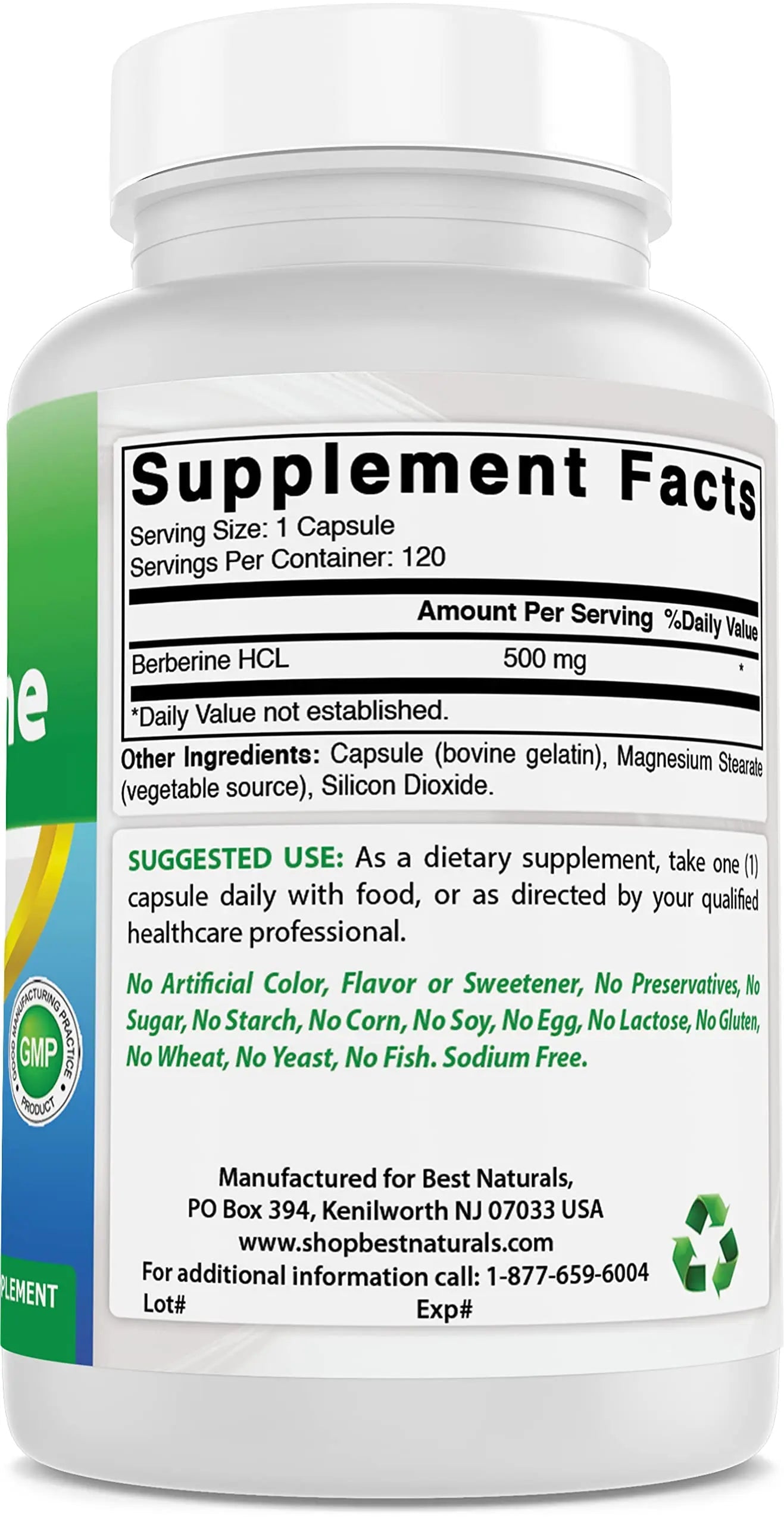 Best Naturals Berberine 500mg 120 Capsules - Supports Immune Function, Cardiovascular Best Naturals Au supplements