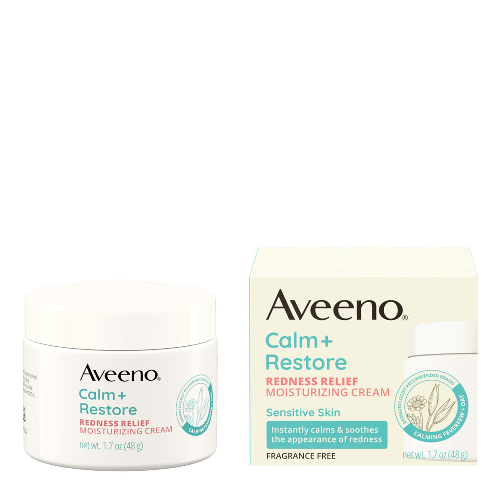 Aveeno Calm + Restore Facial Moisturizer Face Cream for Redness Relief, Non-Comedogenic