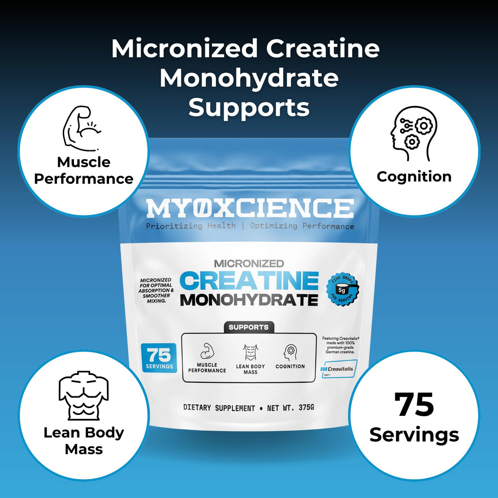 MYOXCIENCE Micronized Creavitalis Creatine | The World’s Purest Micronized Form of Creatine Monohydrate | Supports Muscle Performance