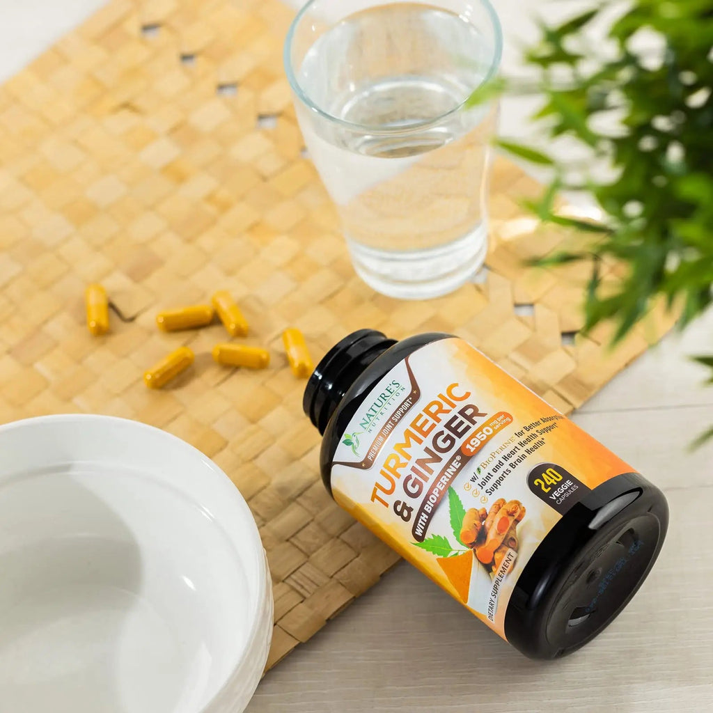 Turmeric Curcumin with BioPerine & Ginger 95% Standardized Curcuminoids 1950mg Nature's Nutrition Au supplements