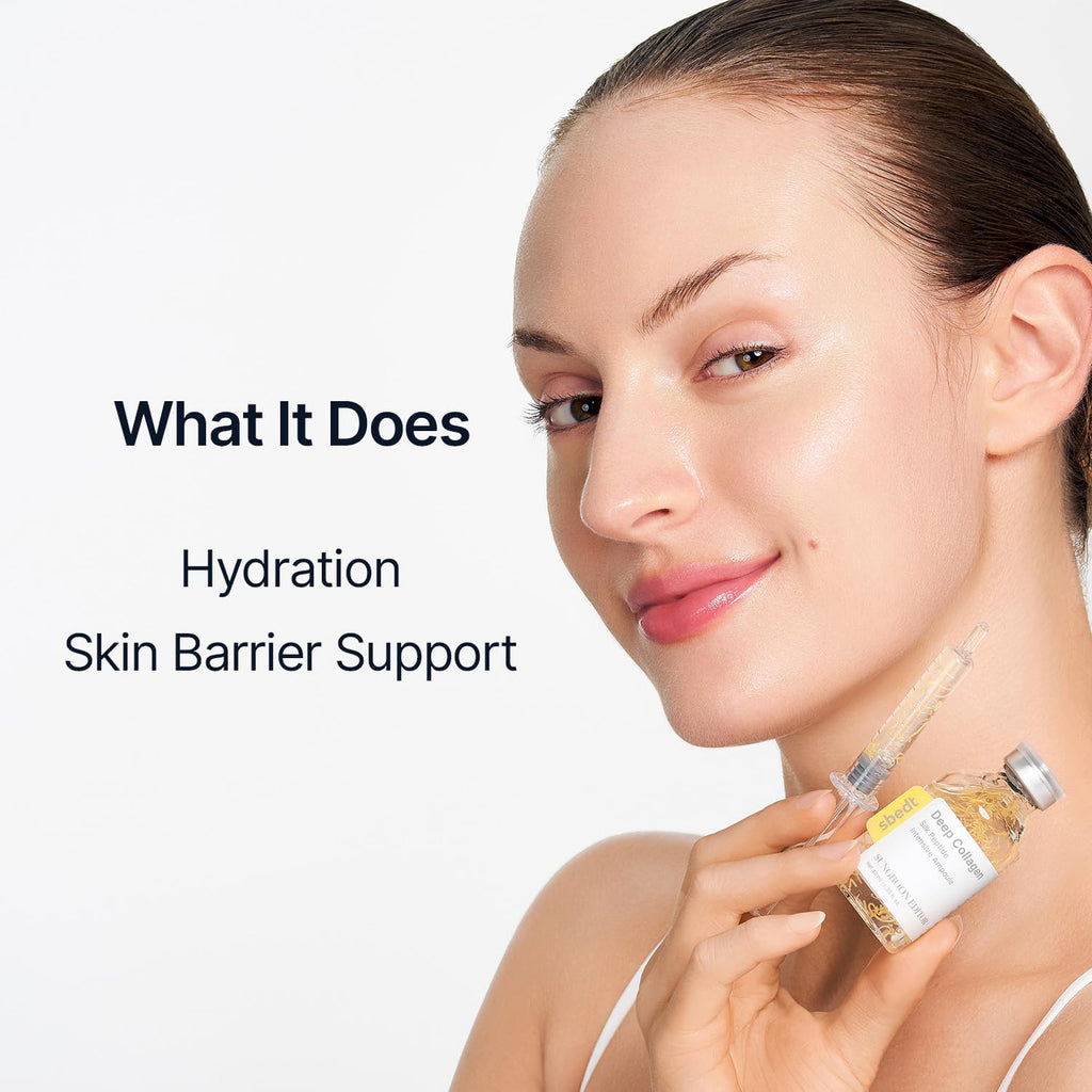 SUNGBOON EDITOR Glow Intensive Silk Peptide Ampoule, Copper Peptides Serum for Face with Collagen & Multi Peptides
