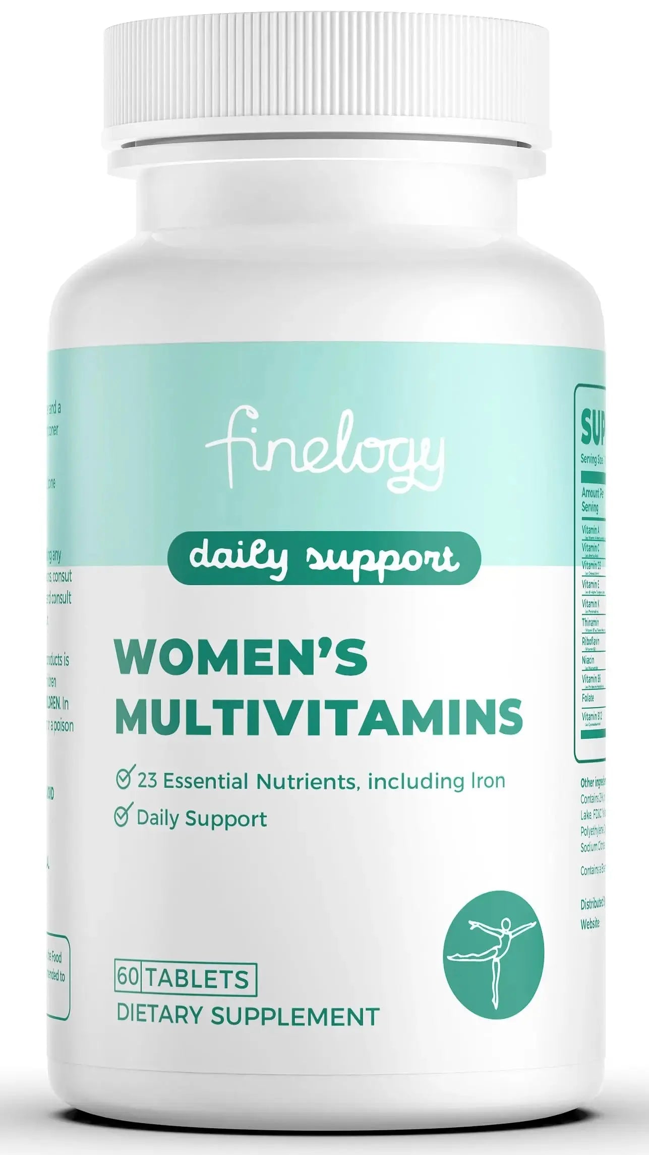 finelogy Womens Multivitamin - Essential Nutrients with Iron, Vitamins A, C, D3, K, B6 and B12 Supplements for Women’s Health, Energy Hair Skin & Nails finelogy Au supplements