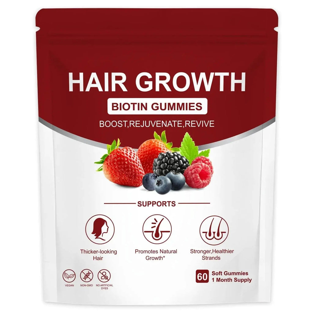 YYLLYY Hair Growth Vitamins Gummies | with Biotin, Vitamin C & E, Botanical Extracts | Supports Healthy Hair Growth & Strength, Skin & Nail Care YYLLYY Au supplements
