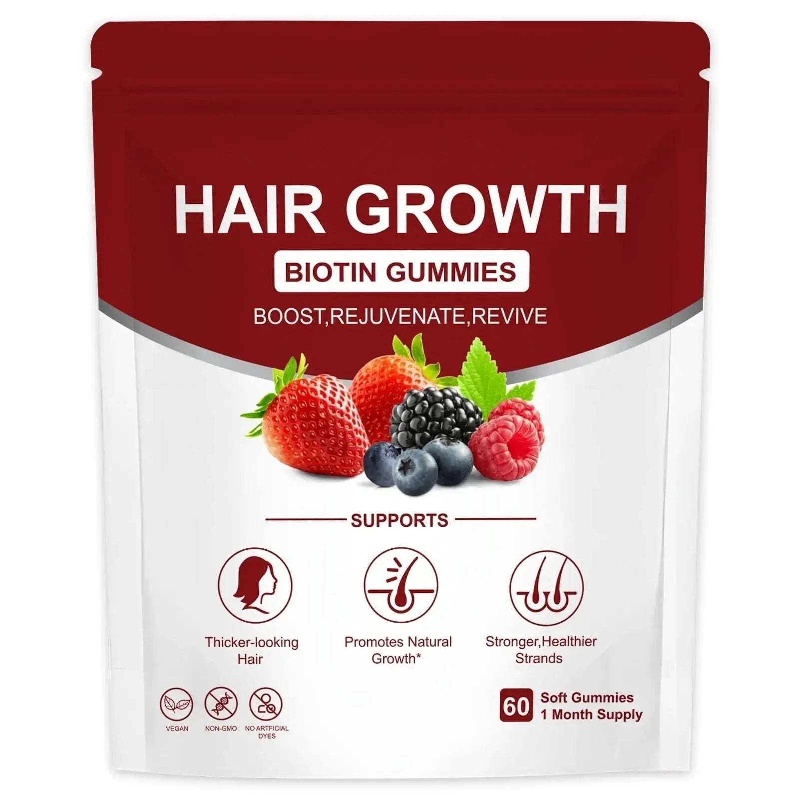 YYLLYY Hair Growth Vitamins Gummies | with Biotin, Vitamin C & E, Botanical Extracts | Supports Healthy Hair Growth & Strength, Skin & Nail Care YYLLYY Au supplements