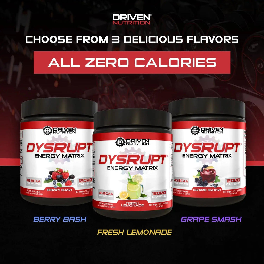 Driven Nutrition DYSRUPT: BCAA + Caffeine with Electrolytes: Sugar & Gluten Free Supplement Driven Nutrition Au supplements