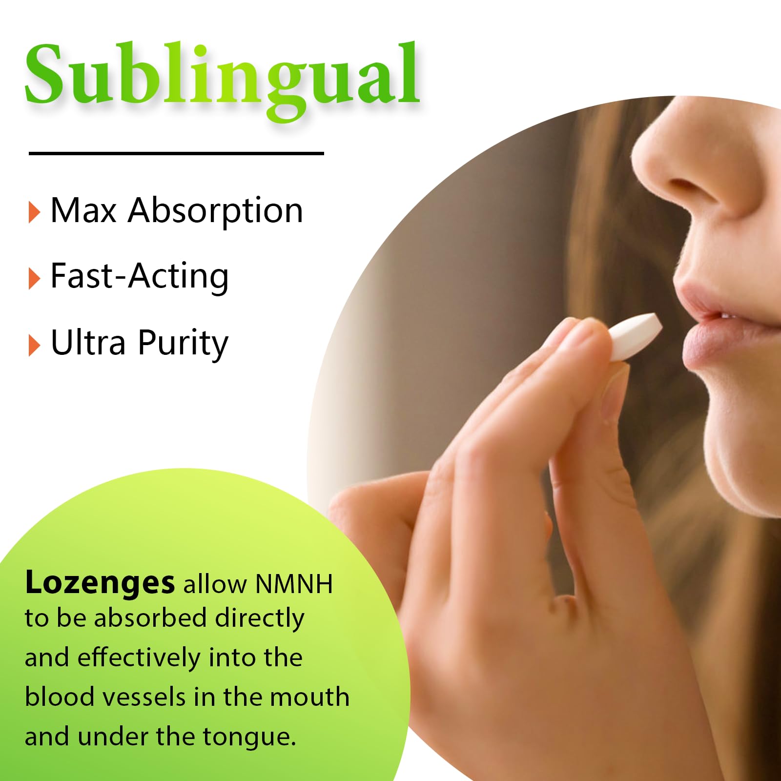 Sublingual NMNH 500mg (Dihydronicotinamide Mononucleotide) (120 Servings, NMNH 500mg per Serving) NAD Supplement to Boost NAD Levels as We Age, for Anti-Aging, Energy, Immunity, Focus - 120 Count Ursinquil Au supplements