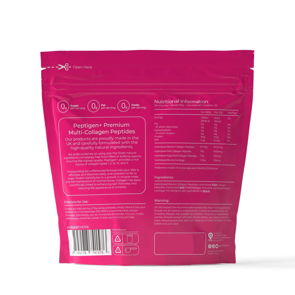 SoBodyCo Premium Collagen Supplement, Unique 5 Types of Collagen Powder, 300000mg, Collagen Peptides, Collagen So Body Co Au supplements