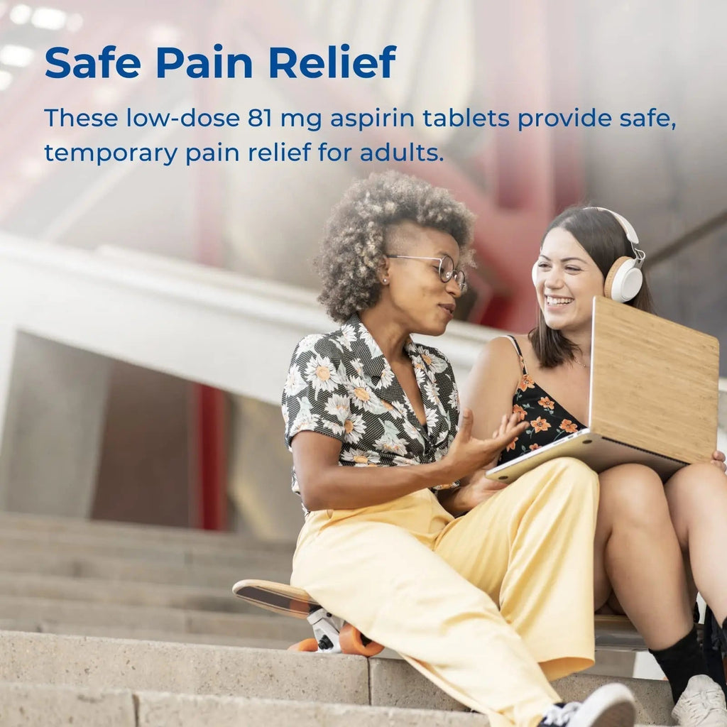 Rite Aid Aspirin Enteric Tablets - 81 mg Aspirin - 500 Count - Low-Dose for Headache Relief - Safety Coated - Aspirin Regimen - Migraine Medicine - Pain Relief Rite Aid Au supplements