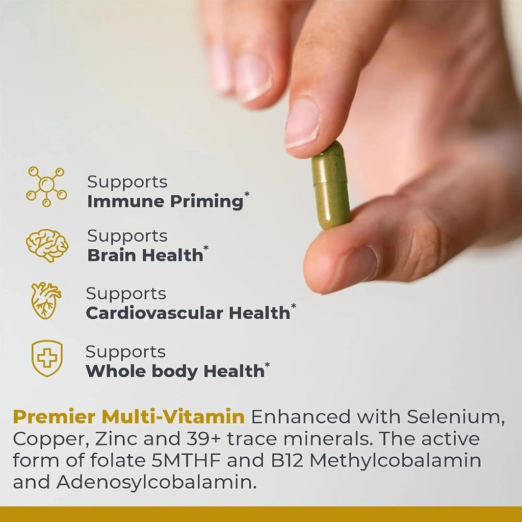 Premier Research Labs Multi-Vitamin - Immune, Brain & Heart Support | with Prebiotics and Postbiotics | Vegan Capsules for Men & Women Premier Research Labs Au supplements