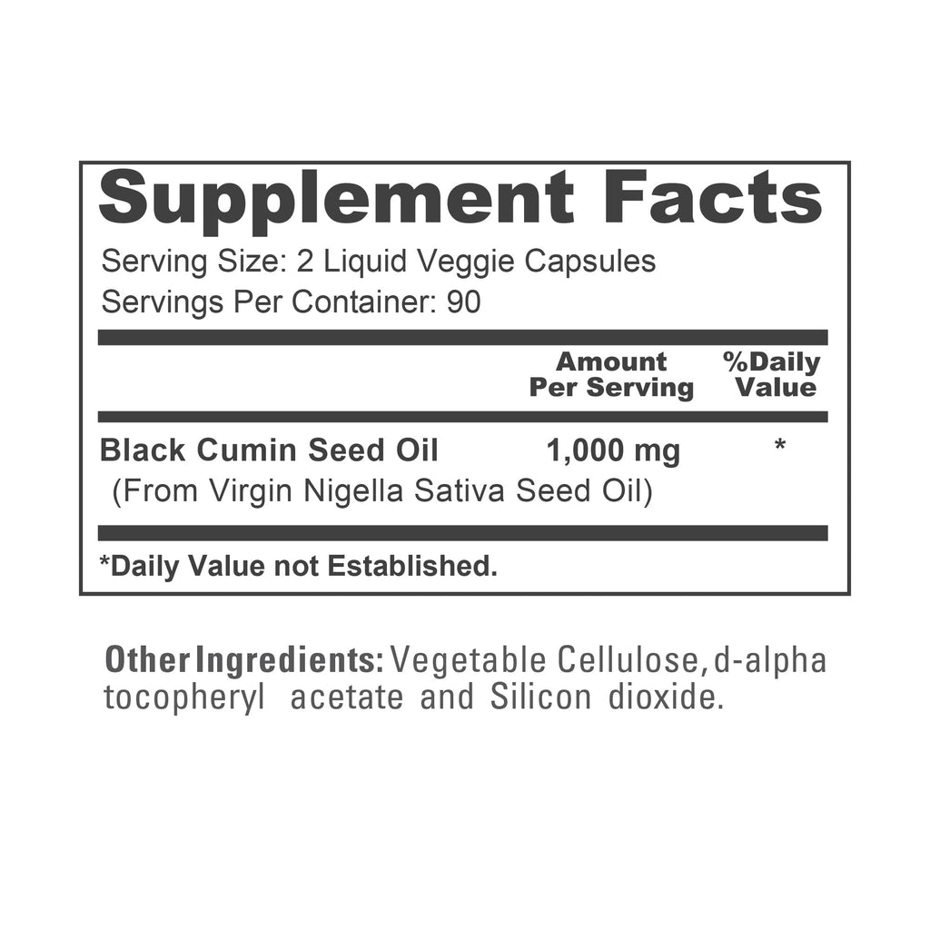 NusaPure Black Seed Oil 1,000 mg per Serving 180 Softgel Capsules (Non-GMO, Vegetarian & Vegan) Cold-Pressed Virgin Nigella Sativa. Hexane Free NusaPure Au supplements