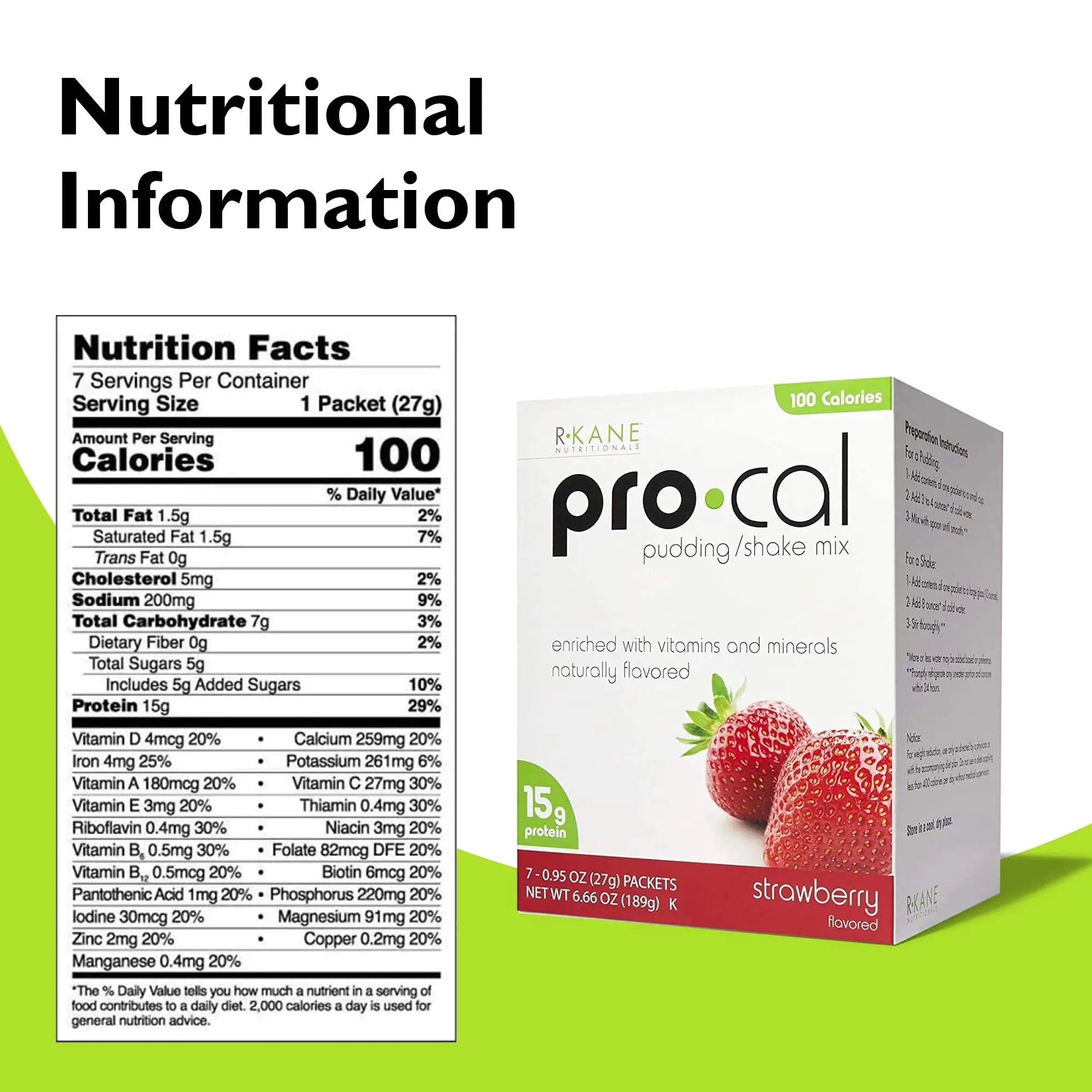 R-Kane Nutritionals Pro-Cal Pudding/Shake Mix, Low Calorie Protein Shake Powder R-Kane Nutritionals Au supplements