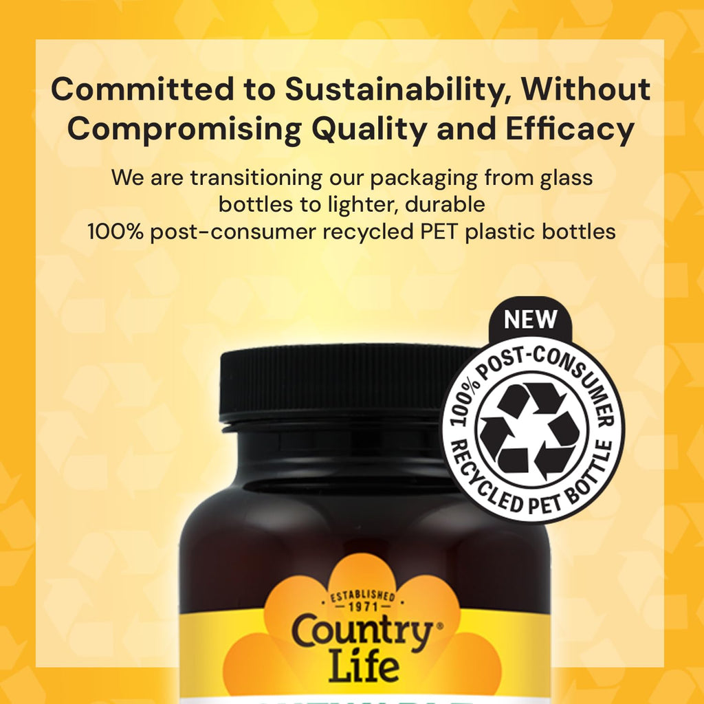Country Life Target Mins - Calcium Magnesium Potassium Bone & Heart Health Supplement, 1000mg Calcium, 500mg Magnesium, Supports Calcium Utilization
