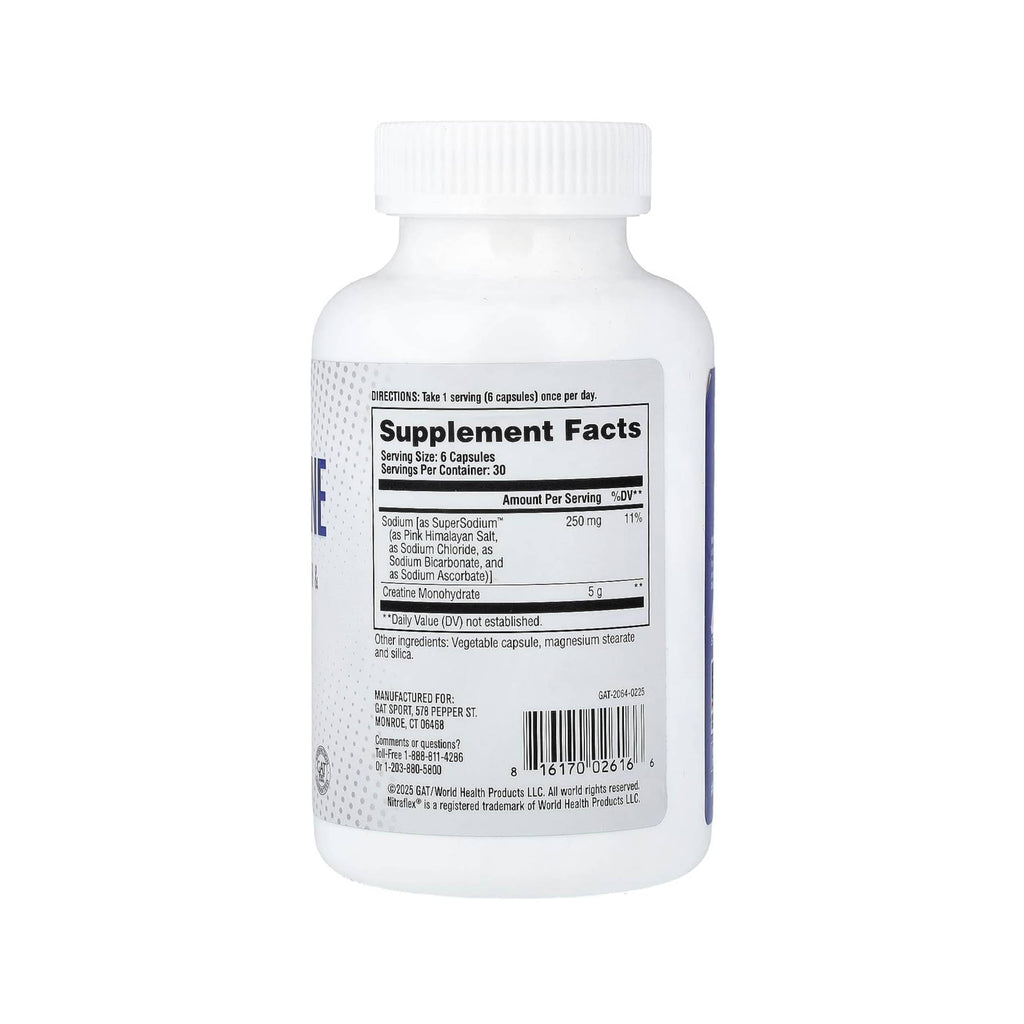GAT SPORT Pro Creatine Capsules, Strengh, Wellness, Brain Health, Enhanced Absorption, 5 Grams, 150 Veggie Capsules GAT SPORT Au supplements