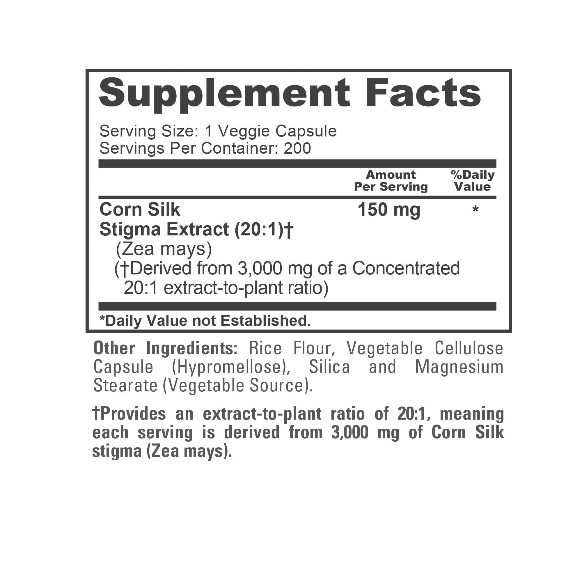 NusaPure Corn Silk Extract 3,000 mg per Caps - 200 Veggie Caps (100% Vegetarian, Non-GMO, Extract 20:1, Vegan) NusaPure Au supplements
