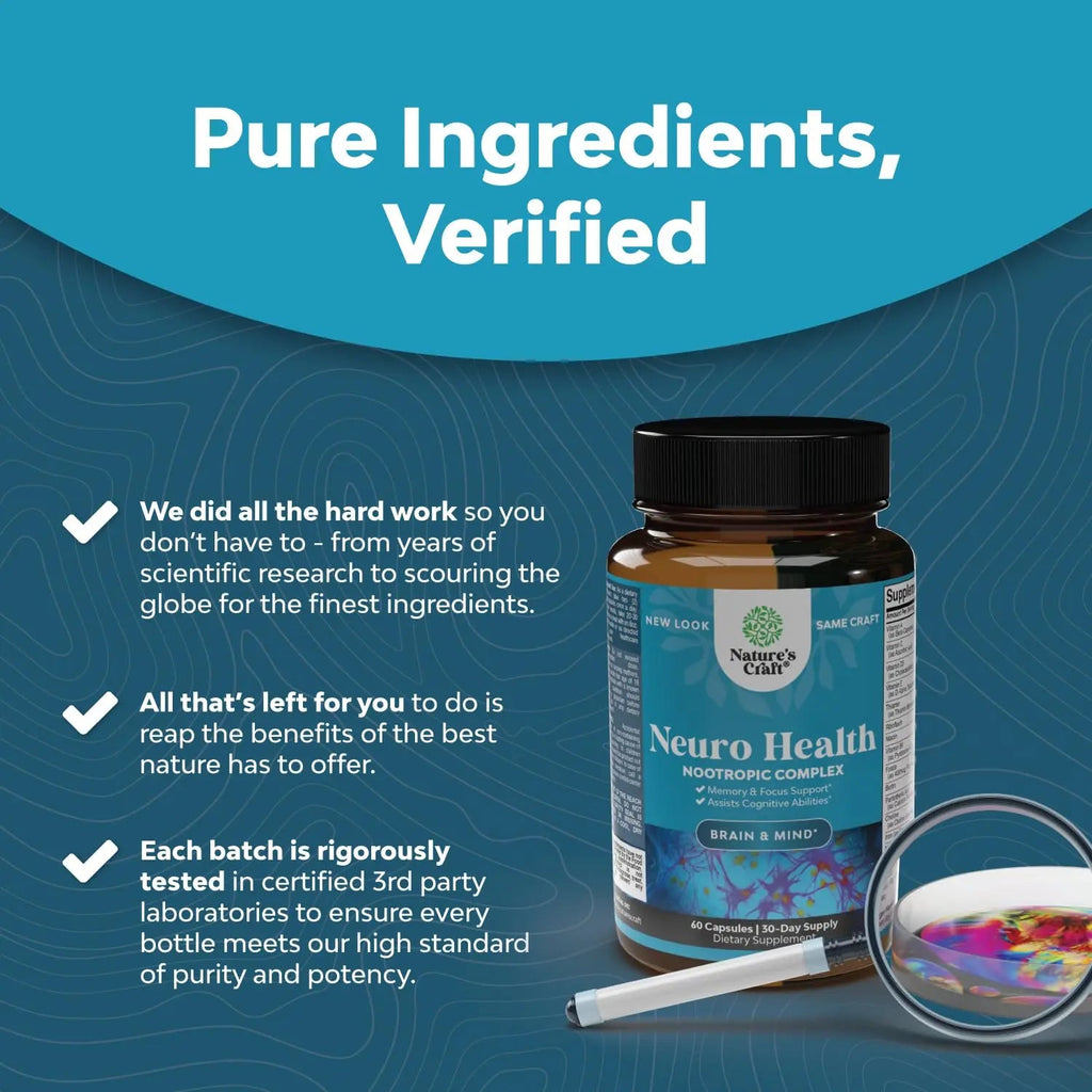 Nootropics Brain Support Supplement - Mental Focus Nootropic Memory Supplement Huntington Labs Au supplements