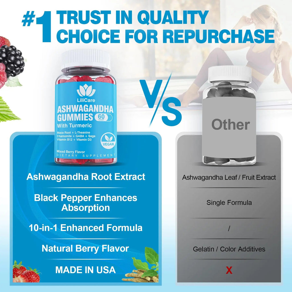 EnvyDeal 2 Pack Ashwagandha Gummies for Immune Support, 2000mg Organic Ashwa EnvyDeal Au supplements
