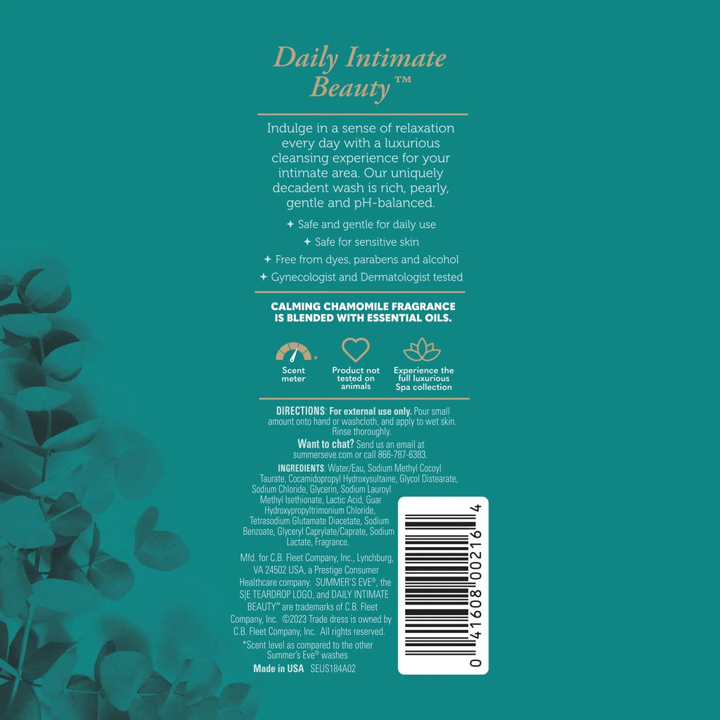 Summer's Eve Spa Daily Intimate Wash, Luxurious Cleansing All Over Feminine Body Wash Summer's Eve Au supplements