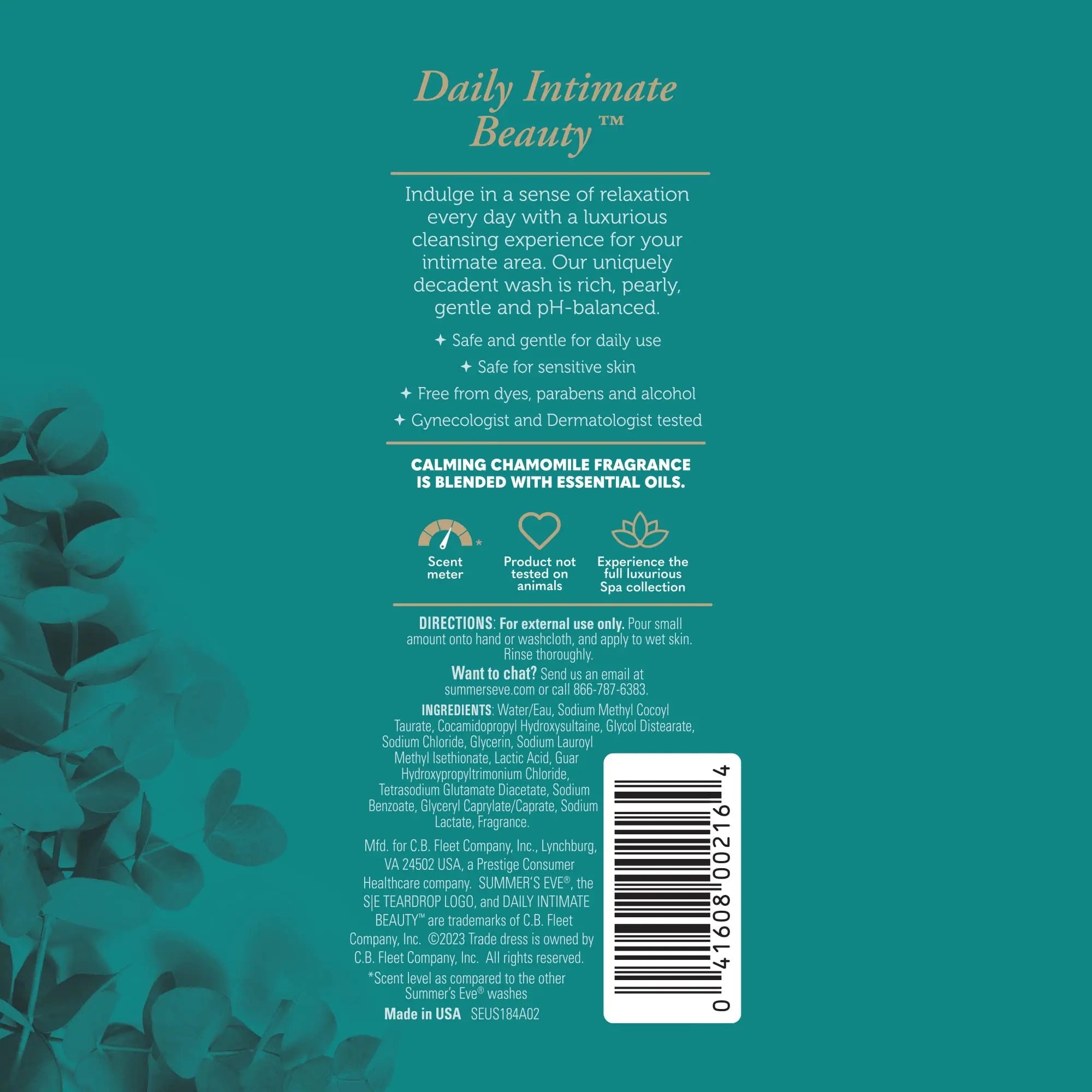 Summer's Eve Spa Daily Intimate Wash, Luxurious Cleansing All Over Feminine Body Wash Summer's Eve Au supplements