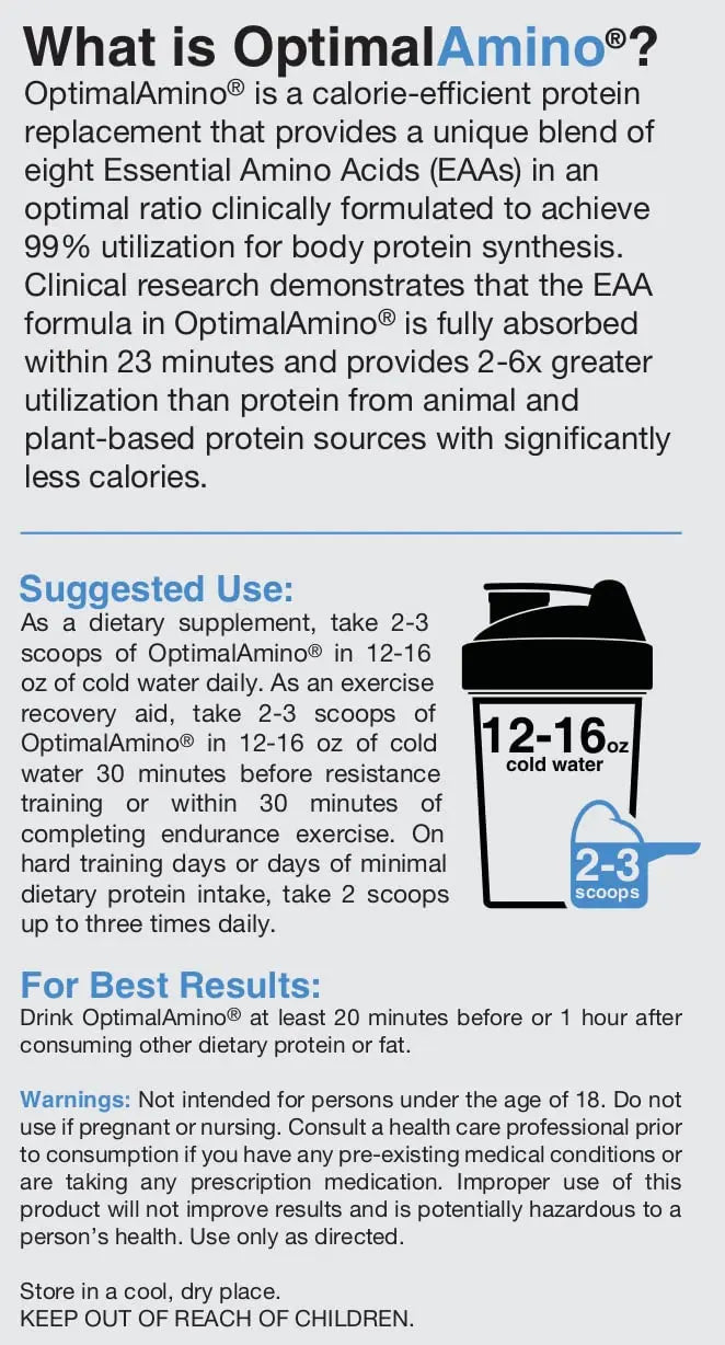 OptimalAmino Best Pre/Post Workout Recovery Drink, 99% Utilization Essential Amino Acid optimal amino Au supplements