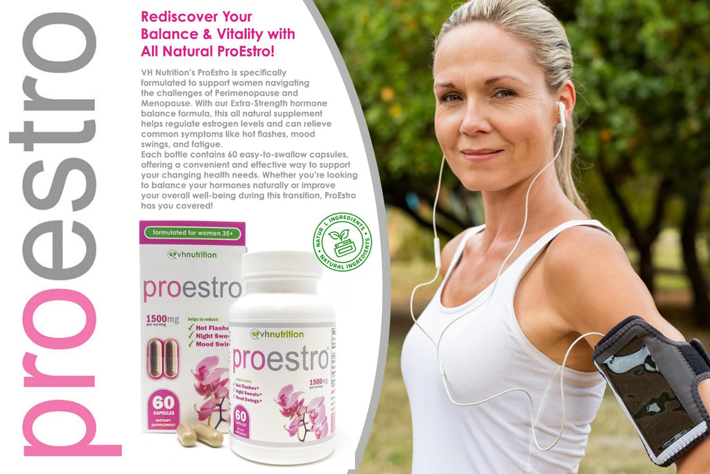 VH Nutrition PROESTRO | Estrogen Support* Supplement for Women | Extra Strength Hormone Balance* for Her | 60 Capsules in Easy to Swallow Pills VH Nutrition Au supplements
