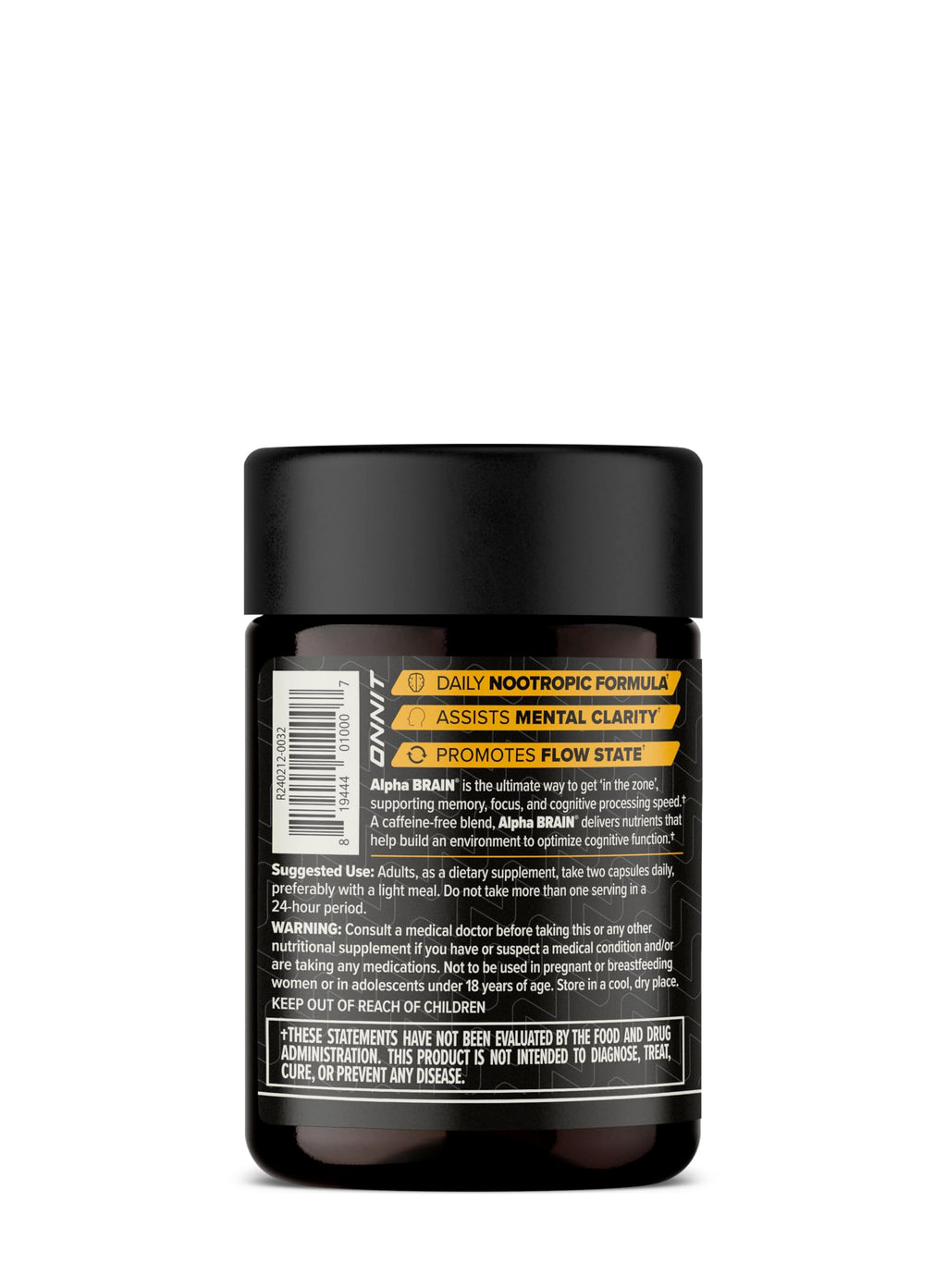ONNIT Alpha Brain Capsules for Men & Women, IGEN Non-GMO Tested Memory, Focus & Mental Clarity Support with L-Theanine