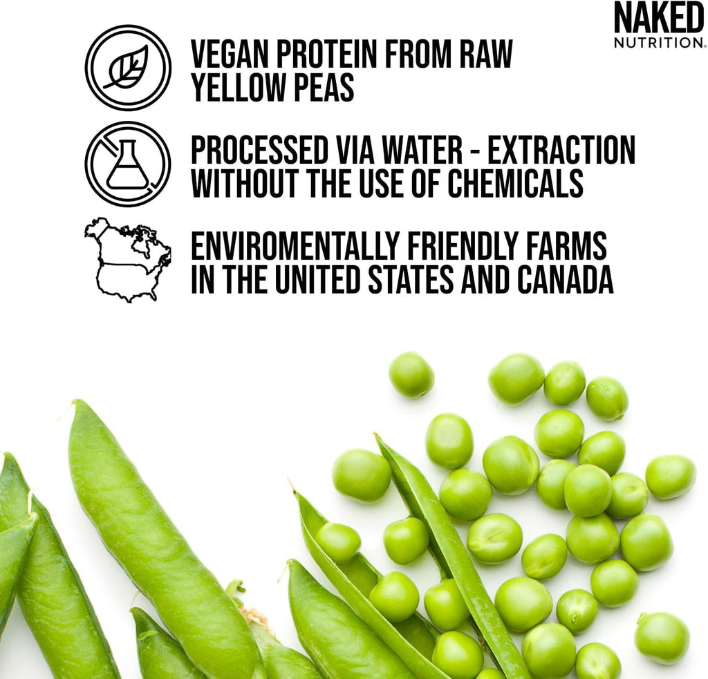NAKED Pea - Pea Protein Isolate - Plant Based, Vegetarian & Vegan Protein. NSF Certified, Easy to Digest, Non-GMO, No Lactose
