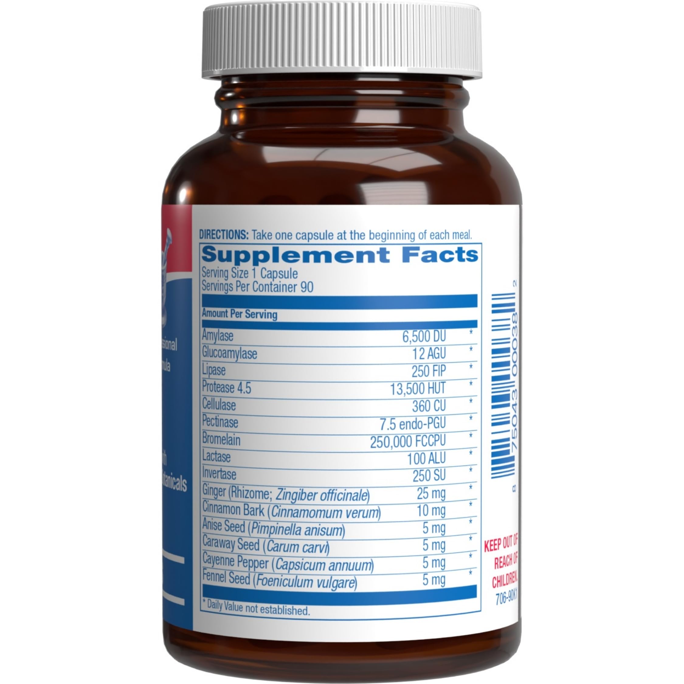 Plant Based Multi Digestive Enzymes Supplement - Clinically Formulated Digestion Supplement with Soothing Herbs and Enzymes for Women and Men