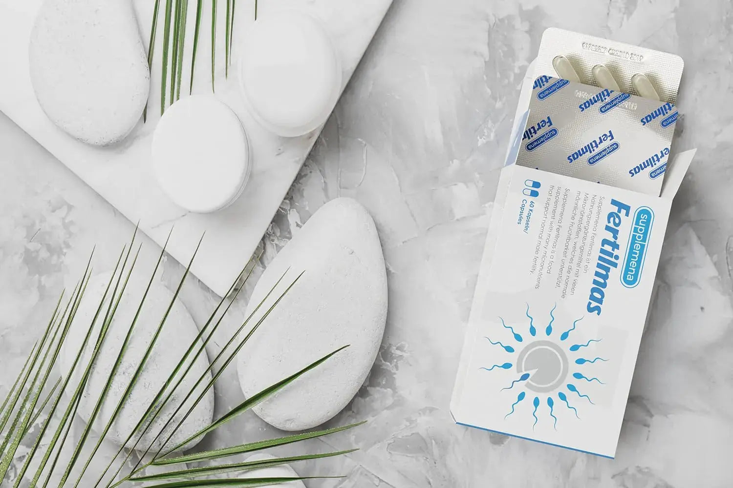 Fertilmas Natural Fertility Support for Men | L-Carnitine, Zinc, Vitamin D3, and Folic Acid | Couples TTC Supplement for Reproductive Health | Supplemena Au supplements