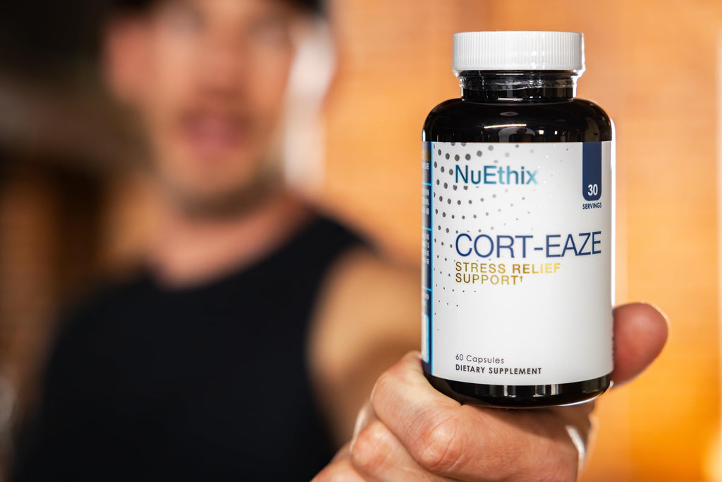 NuEthix Formulations Cort-Eaze - Cortisol Supplement - Health Support Supplement with Ashwagandha, L-Theanine & Rhodiola Rosea - Relaxation and Deep Sleep, 60 Capsules, 30 Servings NuEthix Formulations Au supplements