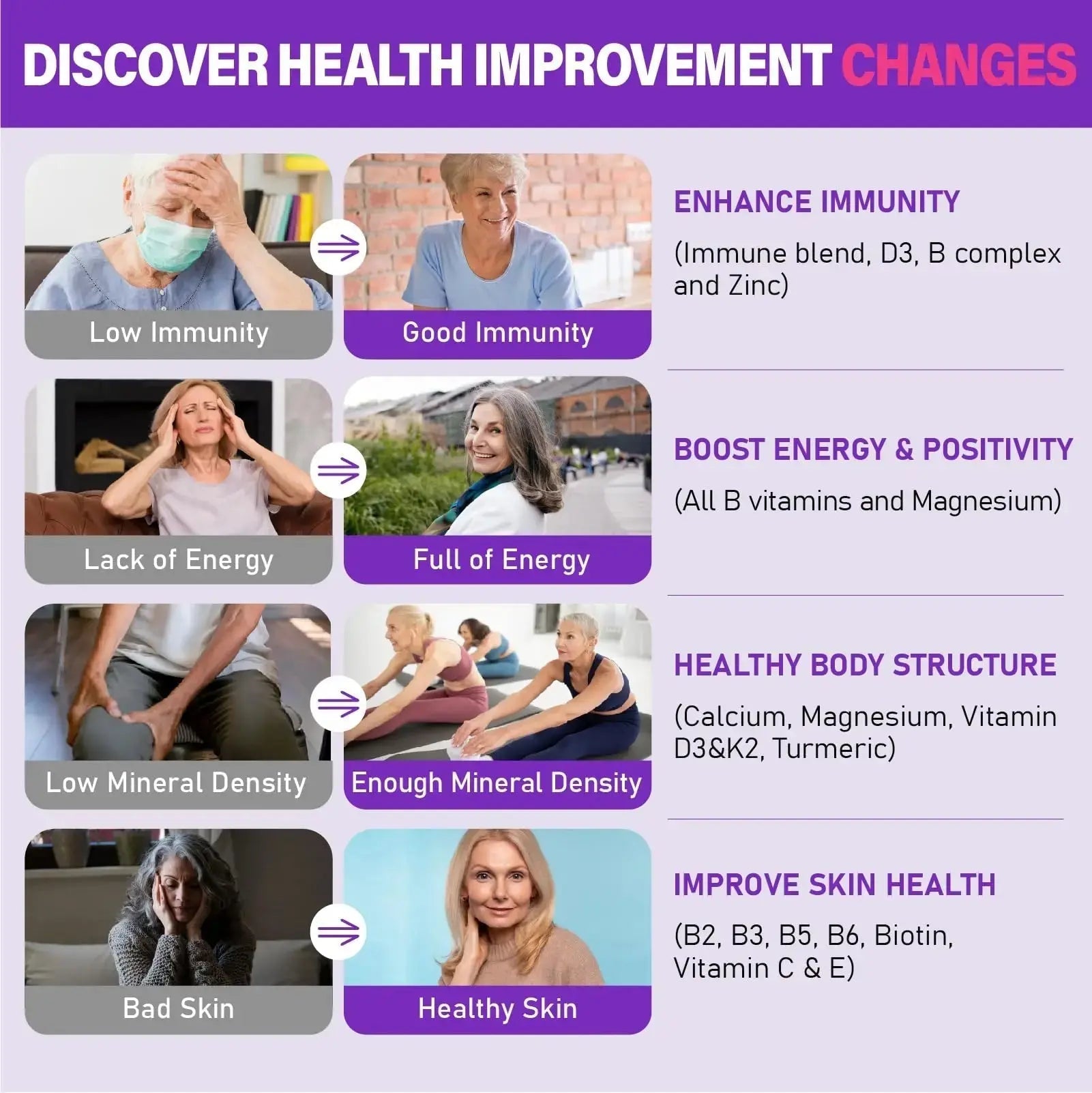 Womens Multivitamin Gummy 50 and Over - Chewable Multi Vitamin A, C, D3, E, K2 & B Complex, Folate, Biotin, Calcium, Magnesium Edmmyliy Au supplements