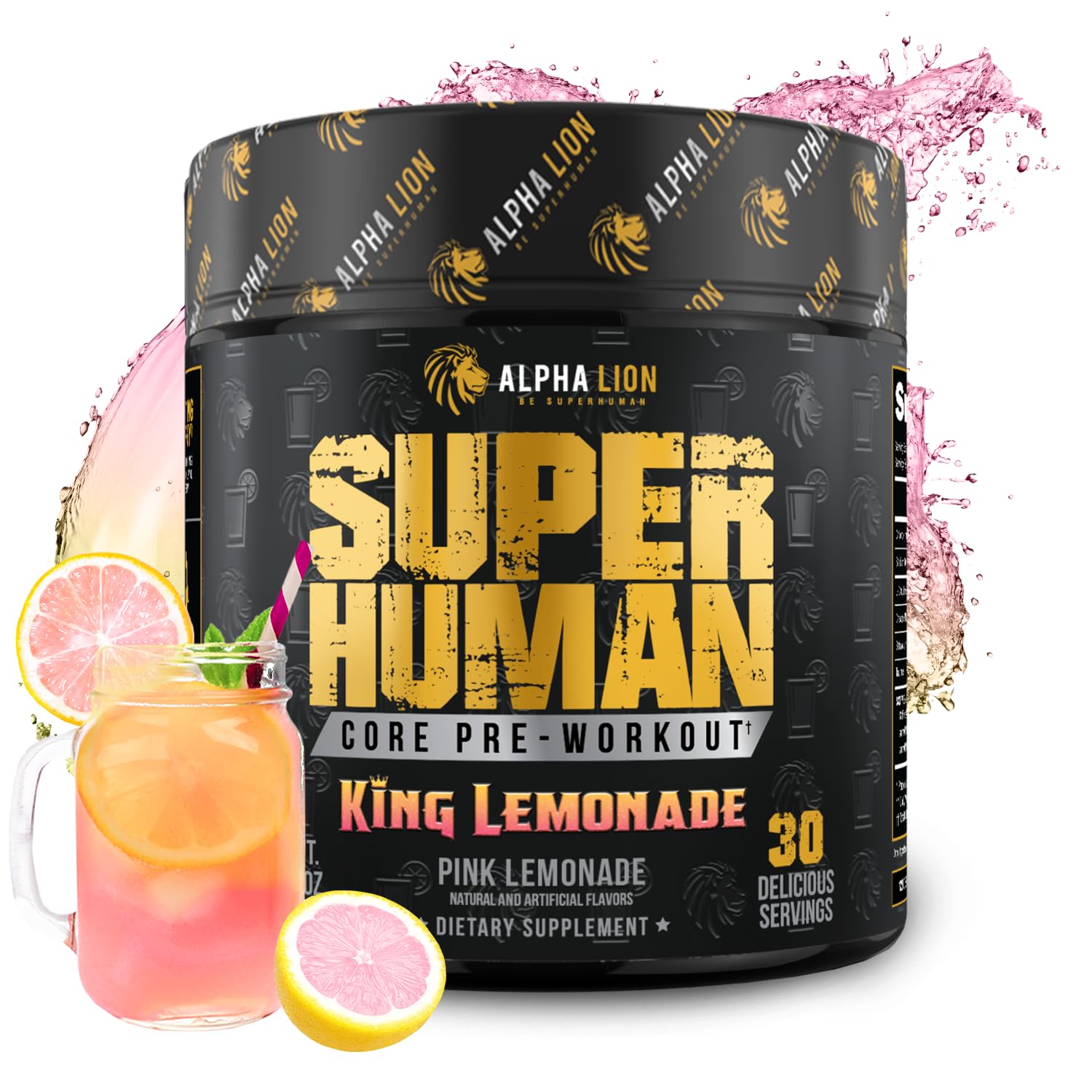 ALPHA LION Core Pre Workout with Creatine for Performance, Beta Alanine for Muscle, L-Citrulline for Pump & Tri-Source Caffeine for Sustained Energy