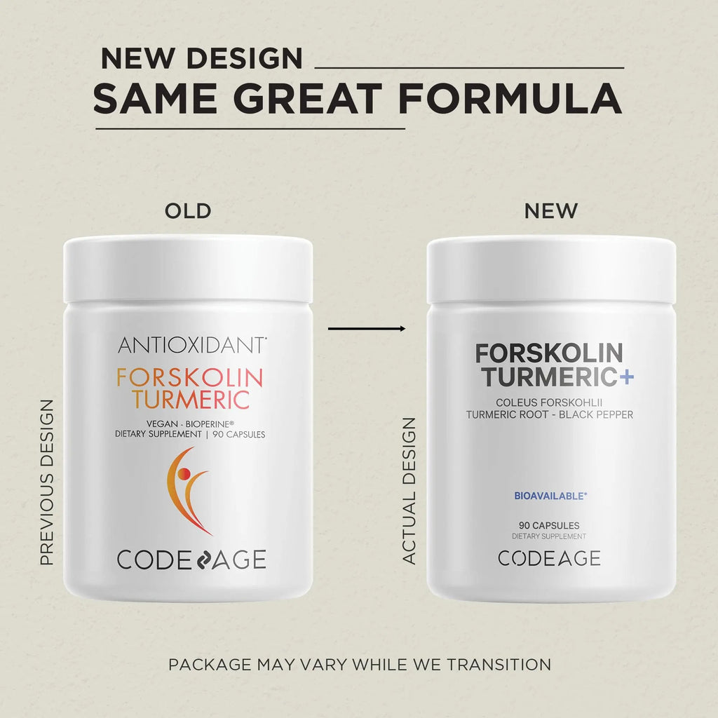 Codeage Forskolin, Pure Forskolin Coleus + Organic Turmeric Root Powder, 95% Curcumins Codeage Au supplements