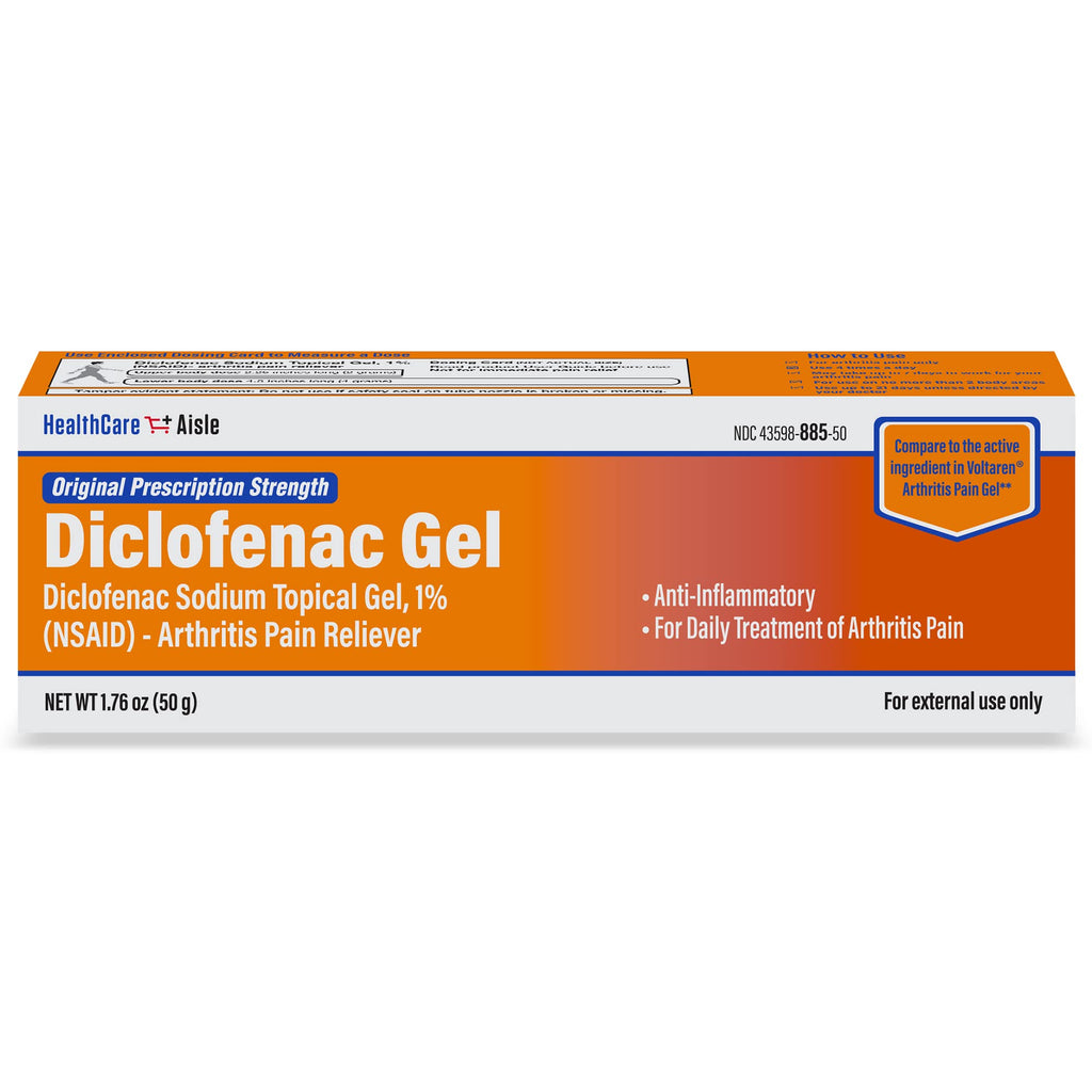 HealthCareAisle Diclofenac Gel, 1%, Arthritis Pain Relief - 50 g tube - Original Prescription Strength (NSAID) HealthCareAisle Au supplements