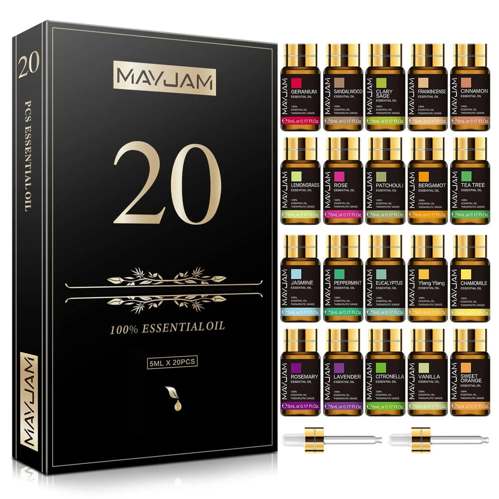 MAYJAM Tea Tree 20 Pcs Pure Essential Oil Gift Set, for Diffuser, Humidifiers, Skin Care, Massage MAYJAM Au supplements
