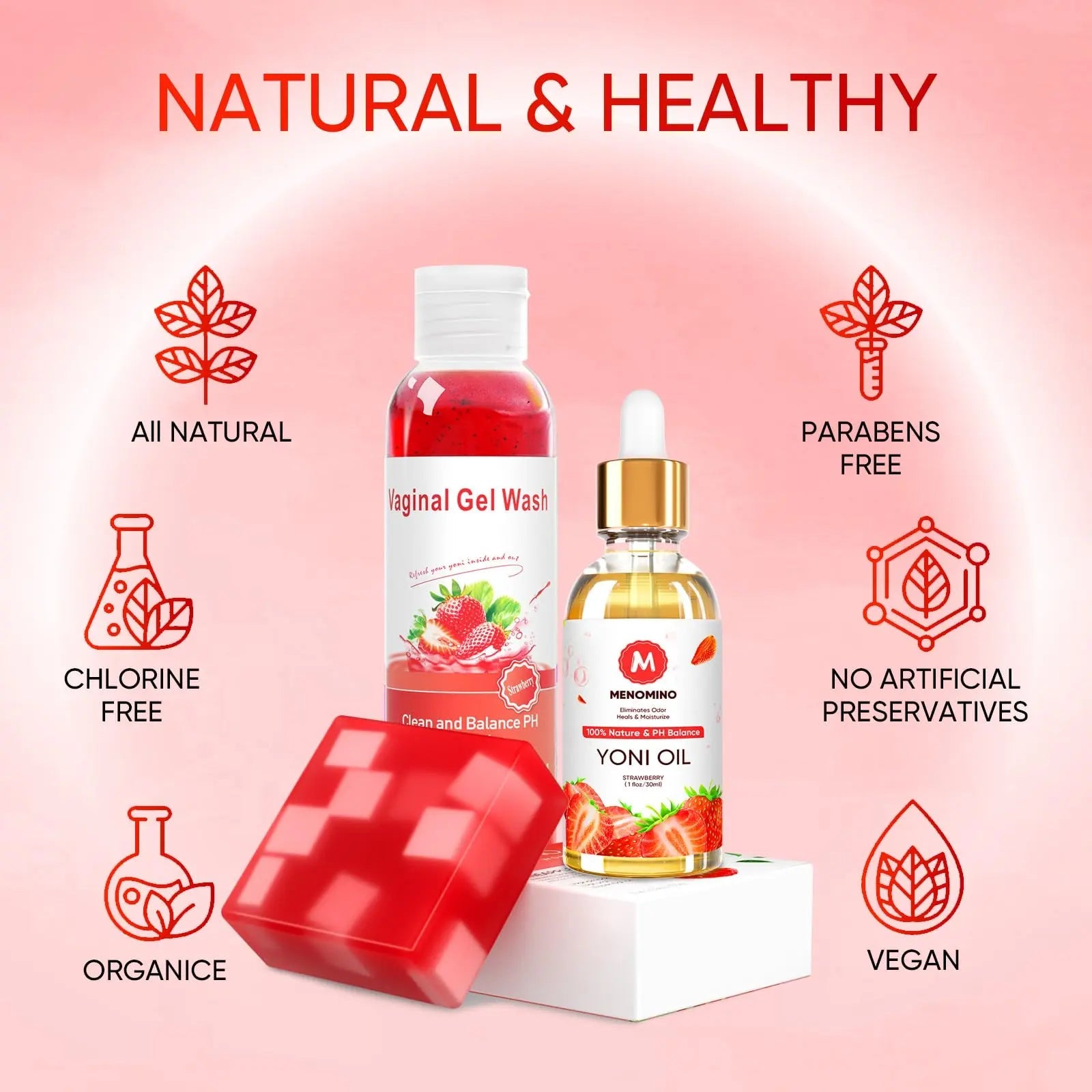 Feminine Wash & Yoni Soap Bar & Yoni Oil for Women pH Balance, Yoni Wash for Vaginal Moisturizing MENOMINO Au supplements