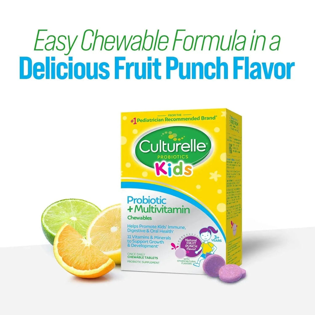 Culturelle Kids Probiotic + Complete Multivitamin Chewable For Kids, Ages 3+, 30 Count, Digestive Health, Oral Health & Immune Support Culturelle Au supplements