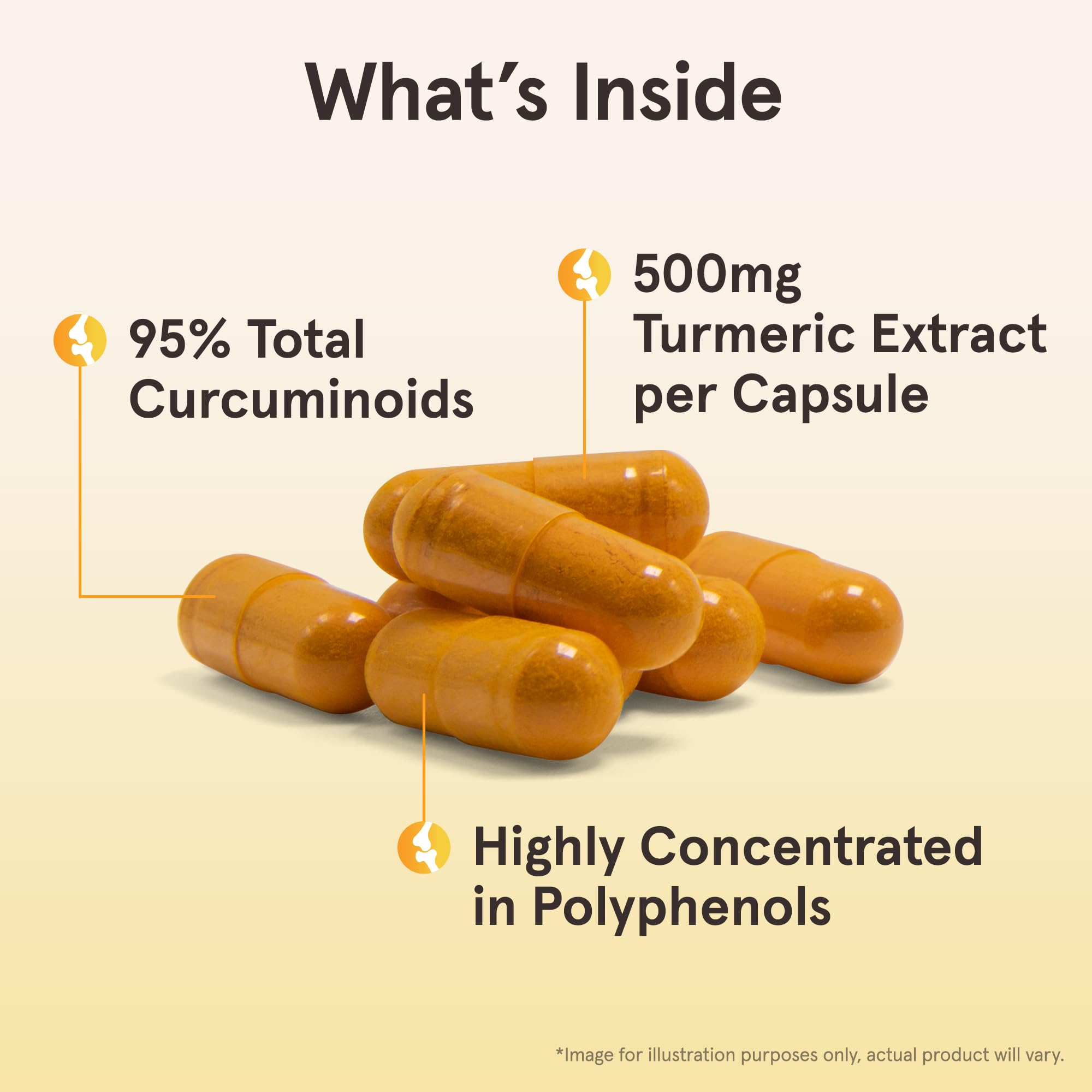 Jarrow Formulas Curcumin 95 Supplement - Turmeric Extract Supplement, 500 mg for Antioxidant & Joint Support, 120 Capsules