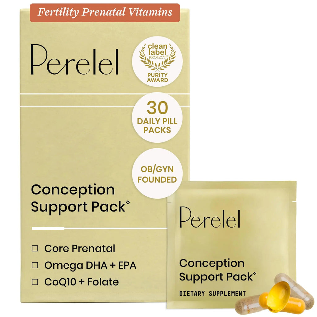 Perelel Conception Support Pack, Prenatal Multivitamin with DHA Omega 3, COQ10 & Folate, Supports Fertility Wellness for Women Perelel Au supplements